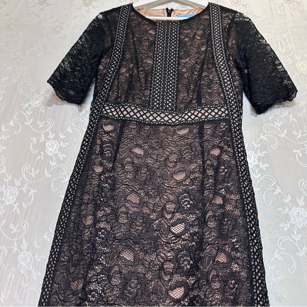 ANTONIO MELANI Black Lace Sleeve Dress - Picture 7 of 10